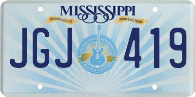 MS license plate JGJ419