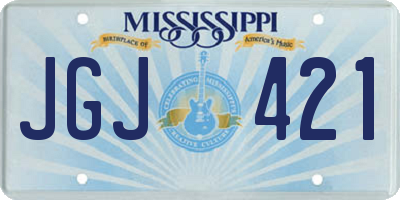 MS license plate JGJ421