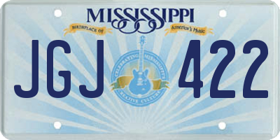MS license plate JGJ422