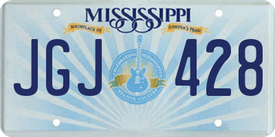 MS license plate JGJ428