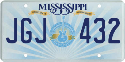 MS license plate JGJ432