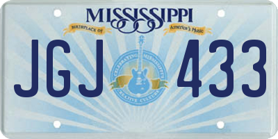 MS license plate JGJ433
