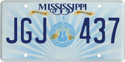 MS license plate JGJ437