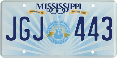 MS license plate JGJ443