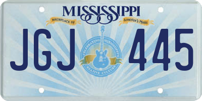 MS license plate JGJ445