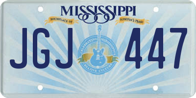 MS license plate JGJ447