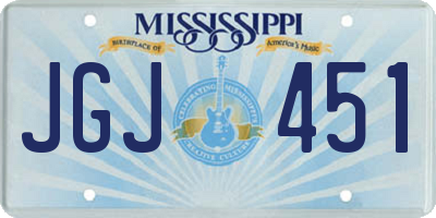 MS license plate JGJ451
