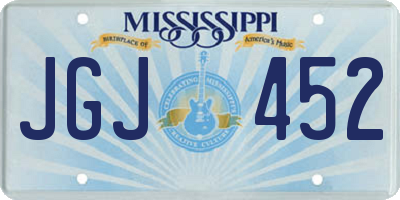 MS license plate JGJ452