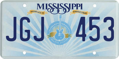 MS license plate JGJ453