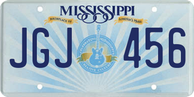 MS license plate JGJ456