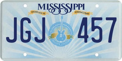 MS license plate JGJ457