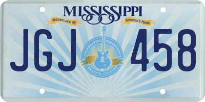 MS license plate JGJ458