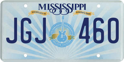MS license plate JGJ460