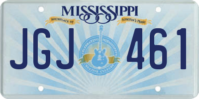 MS license plate JGJ461