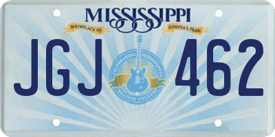 MS license plate JGJ462