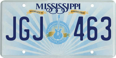 MS license plate JGJ463