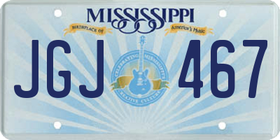 MS license plate JGJ467
