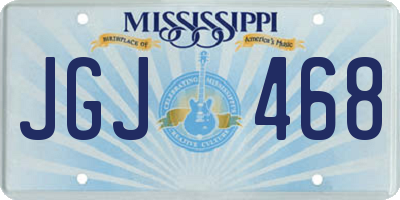 MS license plate JGJ468