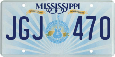 MS license plate JGJ470