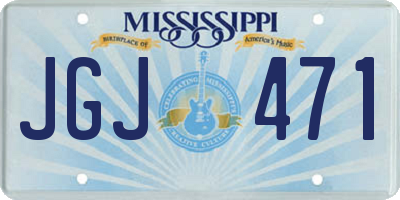 MS license plate JGJ471