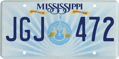 MS license plate JGJ472