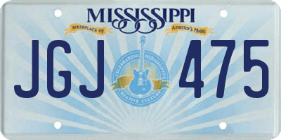 MS license plate JGJ475