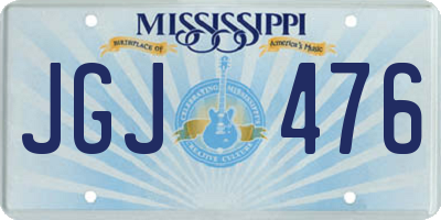 MS license plate JGJ476