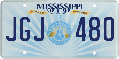 MS license plate JGJ480