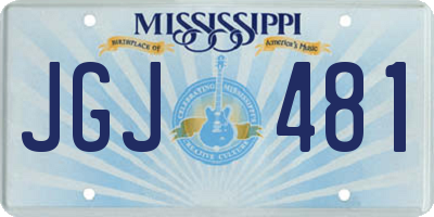 MS license plate JGJ481