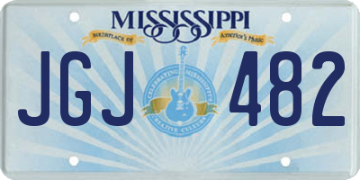 MS license plate JGJ482