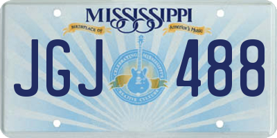 MS license plate JGJ488