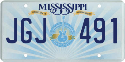 MS license plate JGJ491