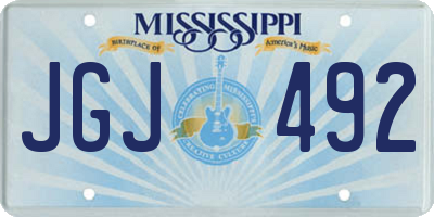 MS license plate JGJ492