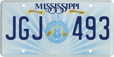 MS license plate JGJ493
