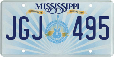 MS license plate JGJ495