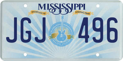 MS license plate JGJ496