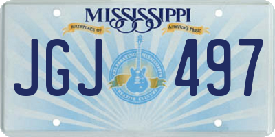 MS license plate JGJ497