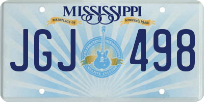 MS license plate JGJ498