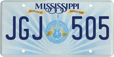 MS license plate JGJ505
