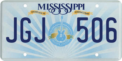 MS license plate JGJ506