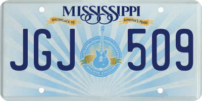 MS license plate JGJ509
