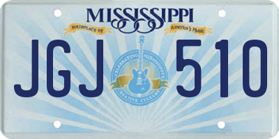 MS license plate JGJ510