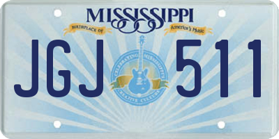 MS license plate JGJ511
