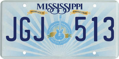 MS license plate JGJ513