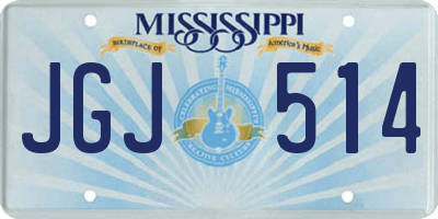 MS license plate JGJ514