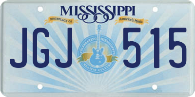 MS license plate JGJ515