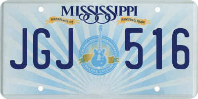 MS license plate JGJ516