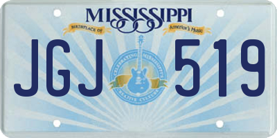MS license plate JGJ519