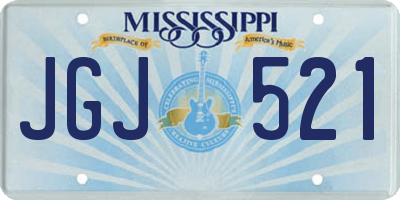 MS license plate JGJ521