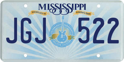 MS license plate JGJ522